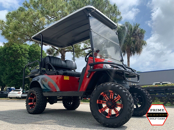 Red EZGO with Red Rims
